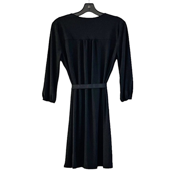 Luxology Black Soft Jersey Dress with Lacing Accents Size 6 - Picture 2 of 5